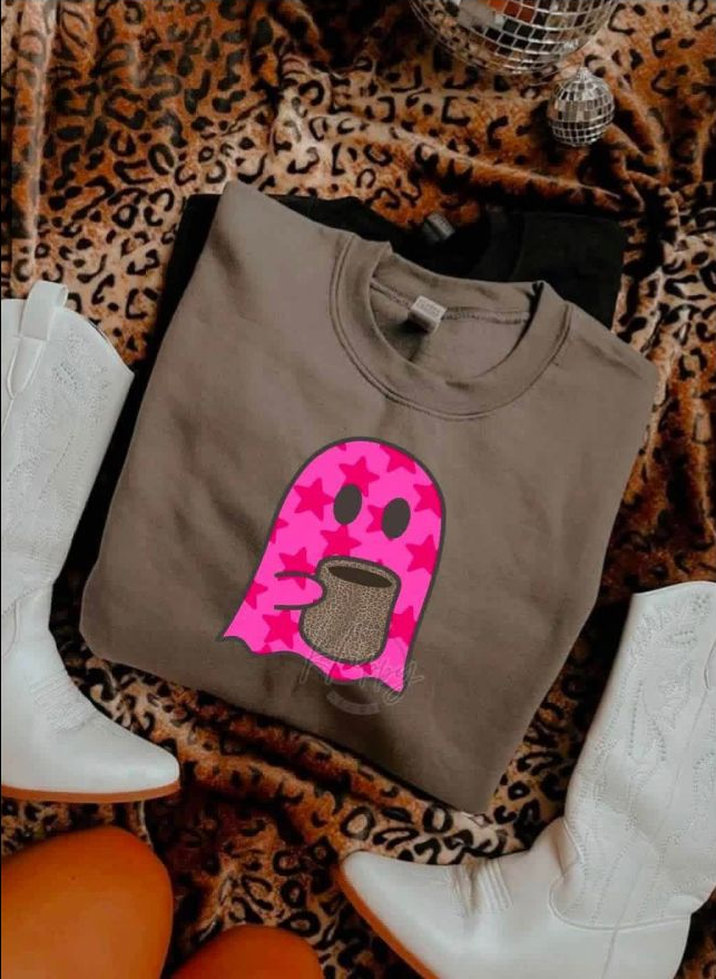 Pink Leopard Ghost Tee