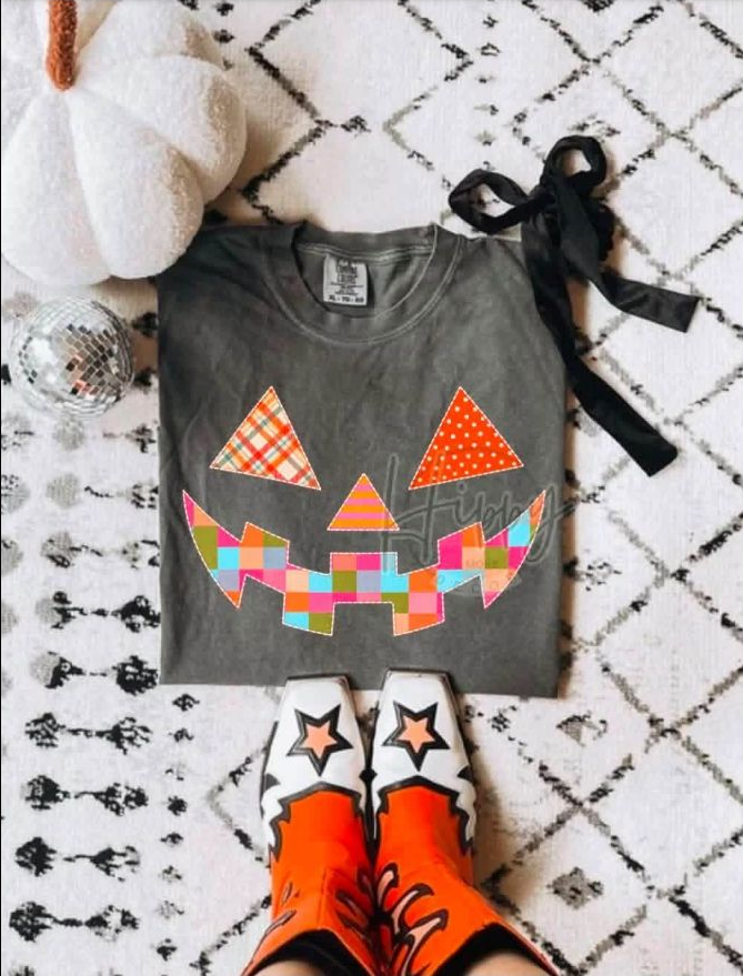 Patchwork Jack-o'-Lantern Tee