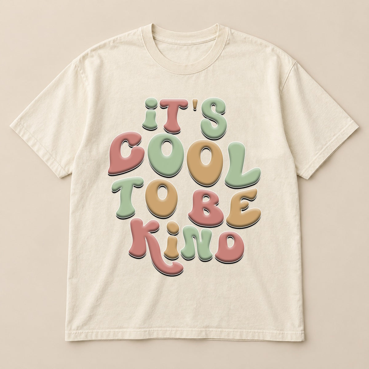 It's Cool To Be Kind Tee | Comfort Colors on a real Comfort Colors shirt