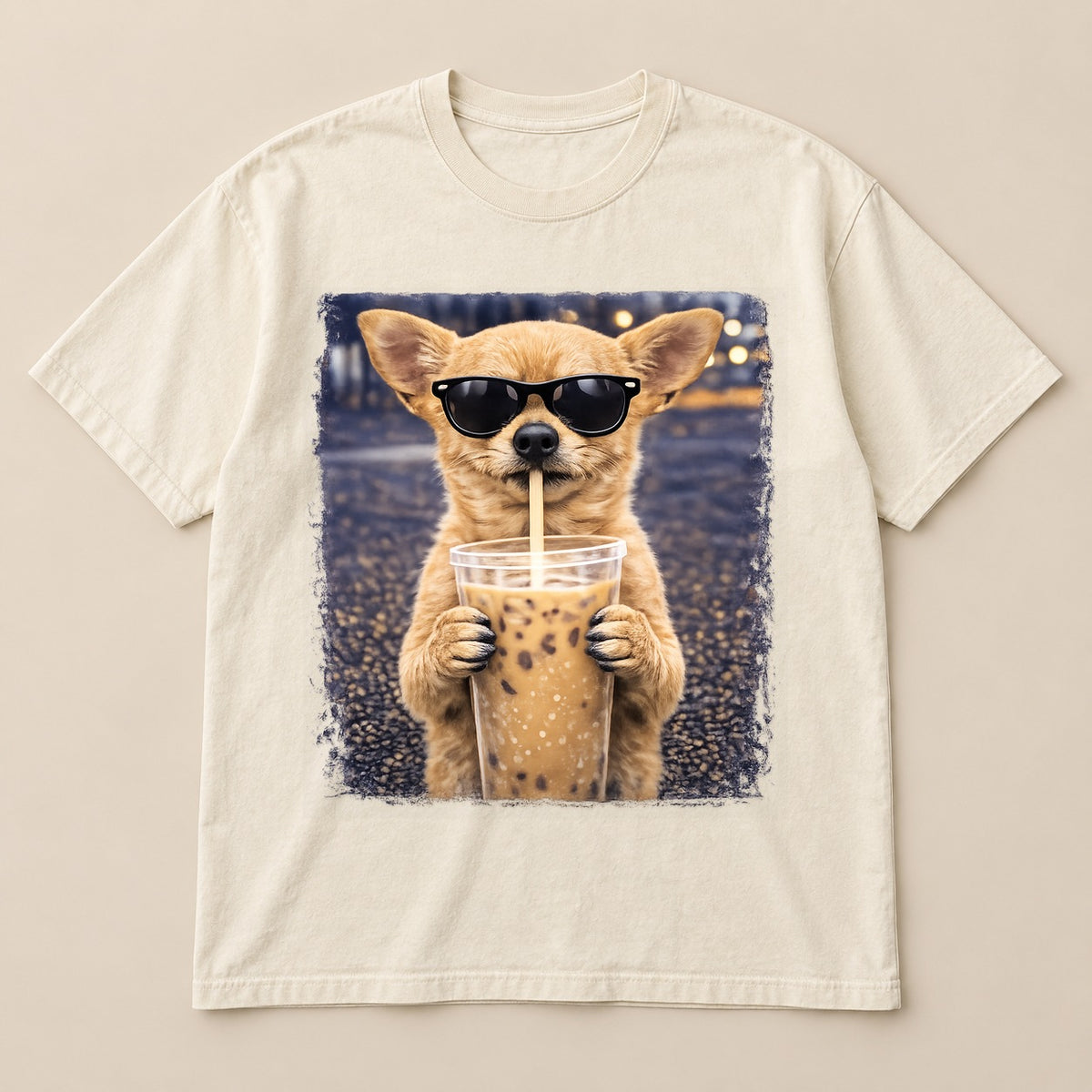 Chihuahua Coffee Dog Tee | Comfort Colors on a real Comfort Colors shirt