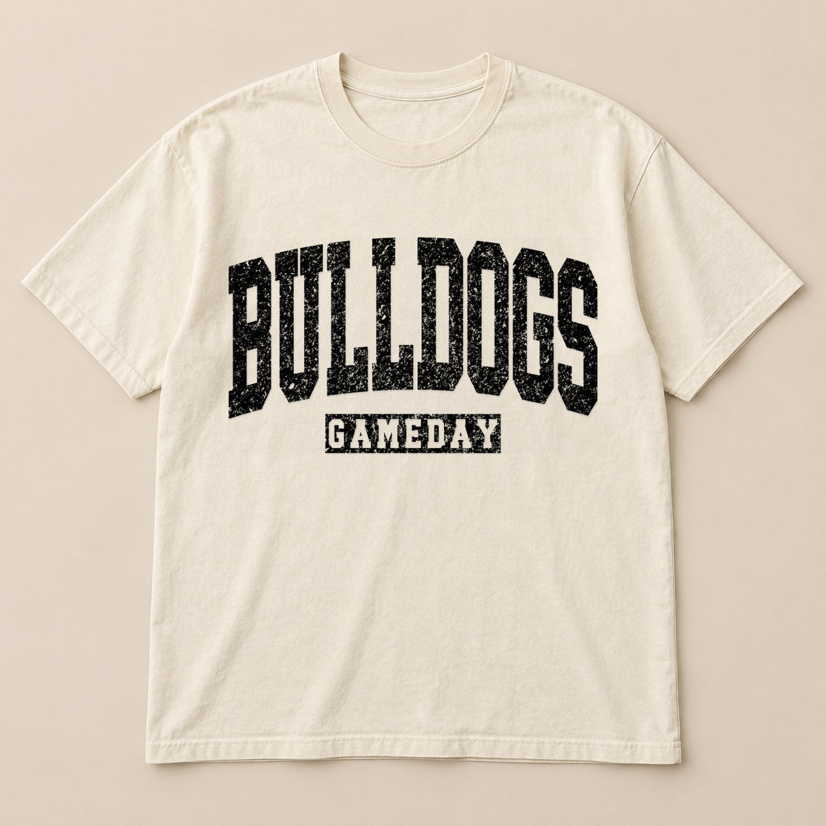 Bulldogs Gameday Varsity Grunge Tee on a real Comfort Colors shirt