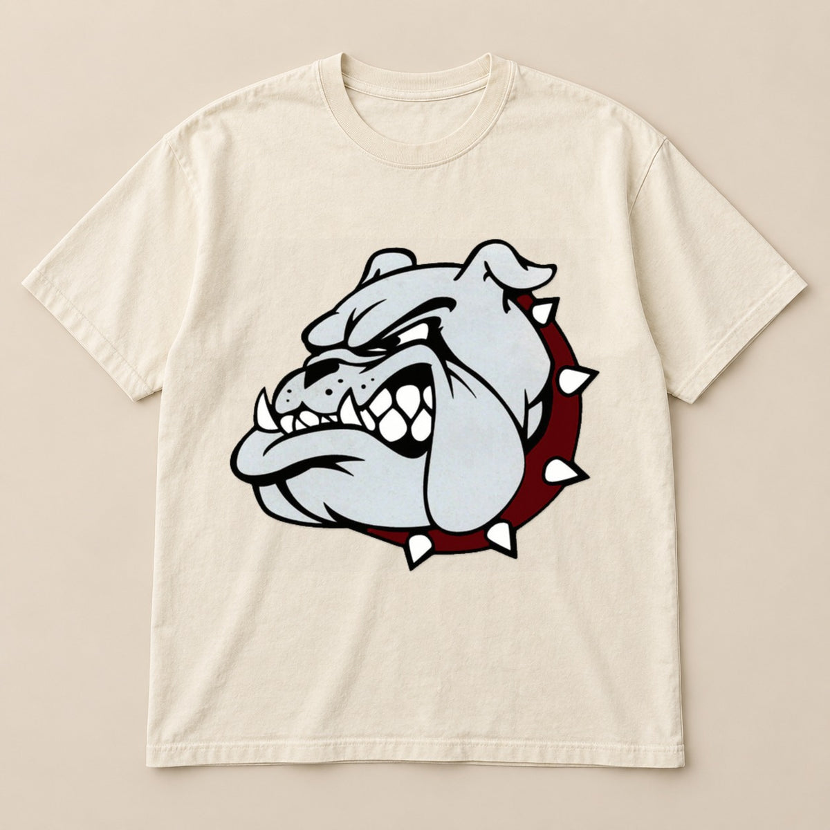 Classic Bulldog Mascot Tee on a real Comfort Colors shirt
