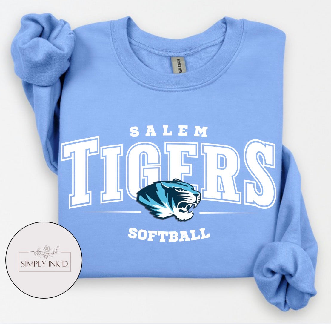 Salem Tigers Softball Gildan Carolina Blue mockup