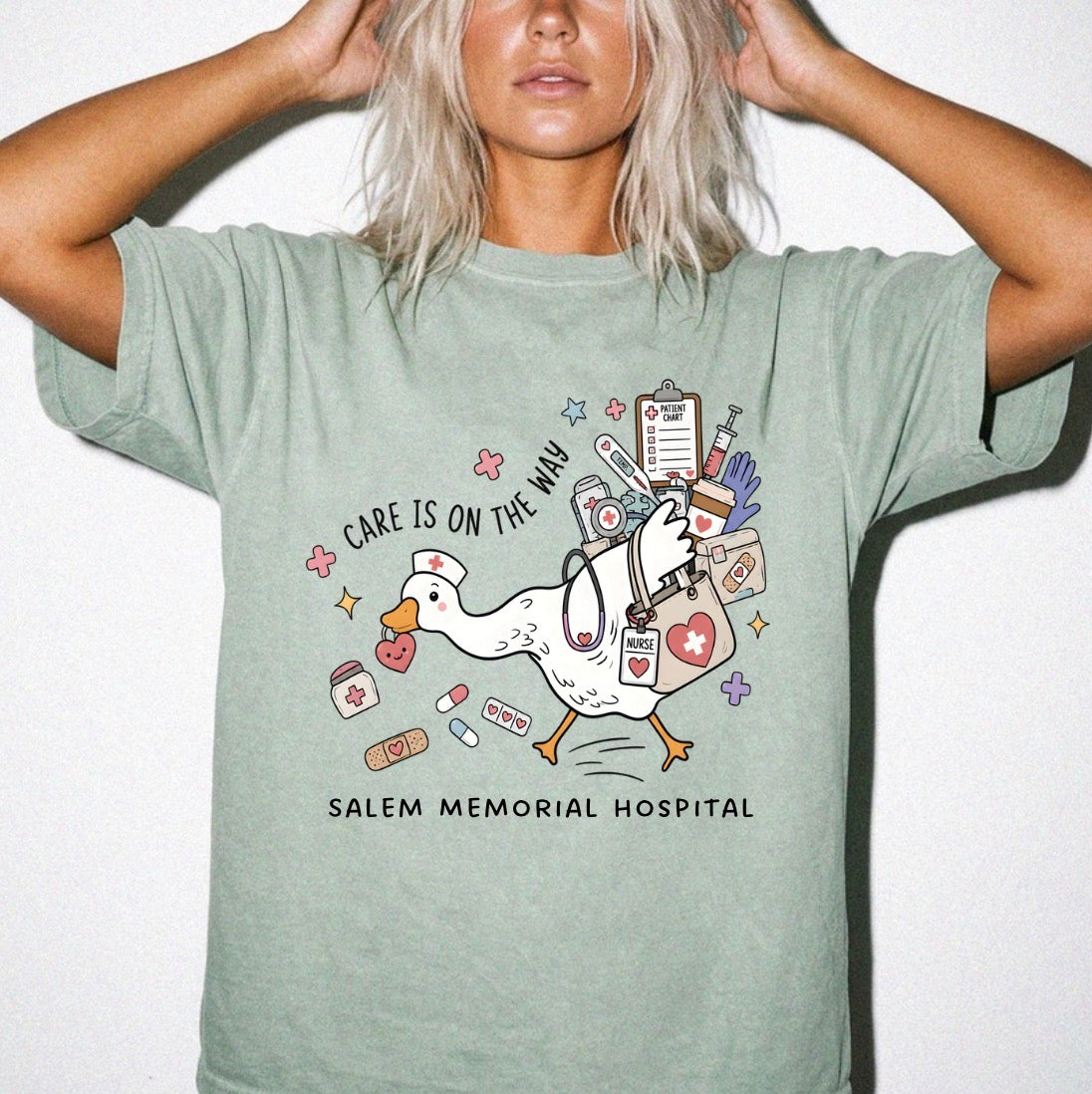 Salem Memorial Hospital Care Is on the Way Bay T-shirt