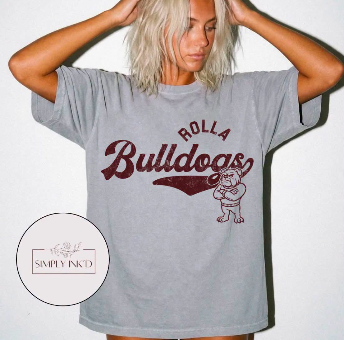 Rolla Bulldogs vintage script tee