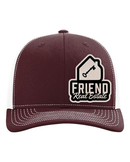Friend Real Estate Richardson 112 custom patch hat – Maroon / White