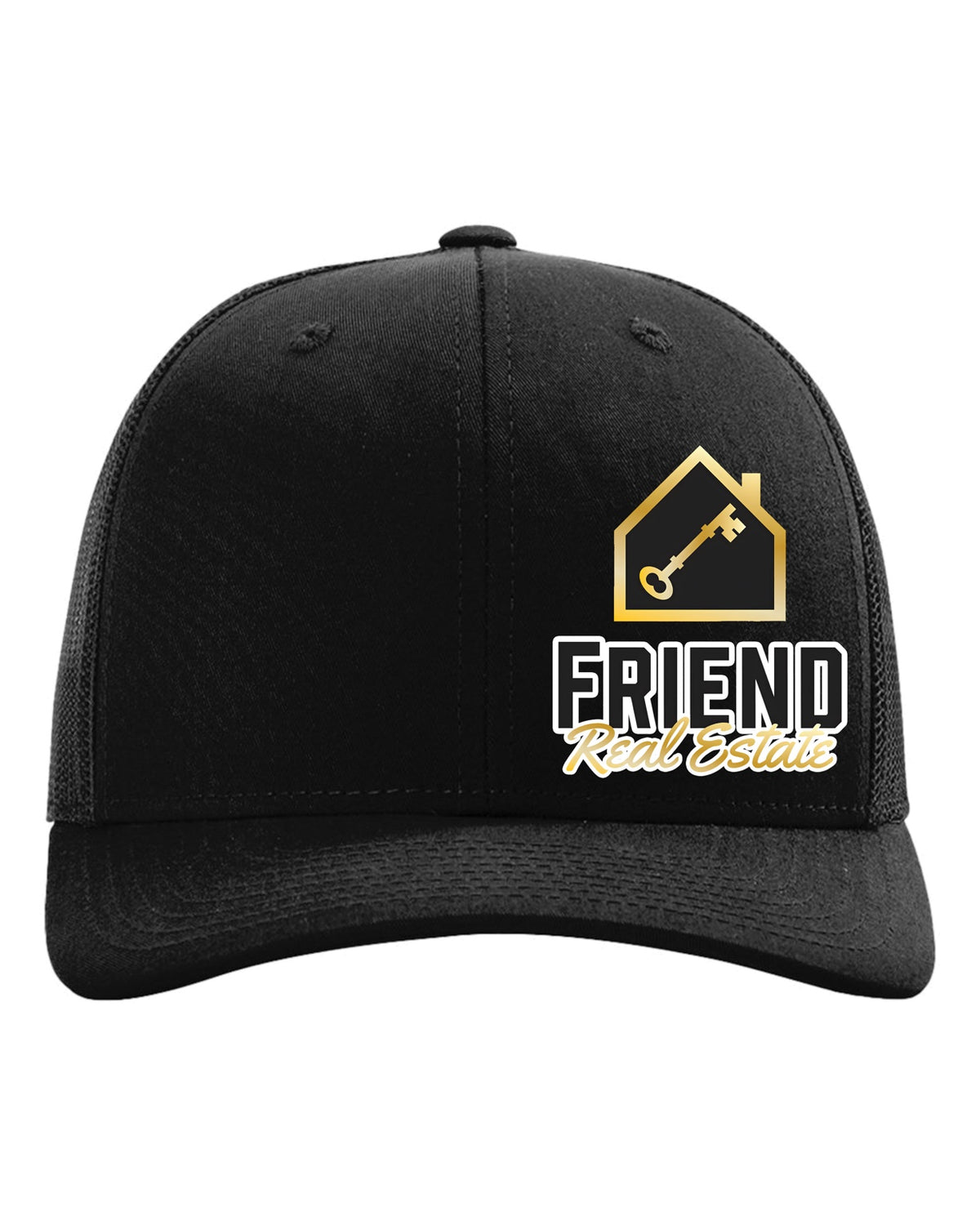 Friend Real Estate Richardson 112 DTF printed hat – Black