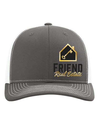 Friend Real Estate Richardson 112 DTF printed hat – Charcoal / White