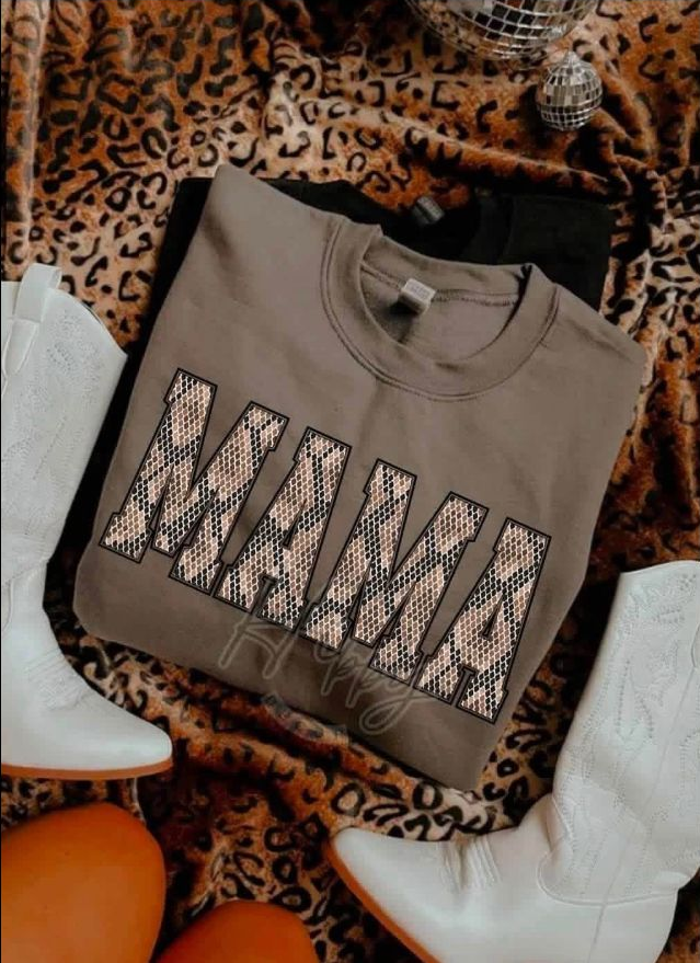 Neutral Patchwork Mama Tee