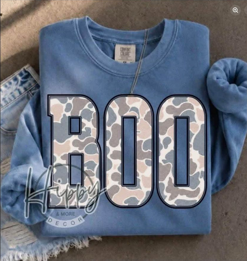 Blue Leopard Boo Tee