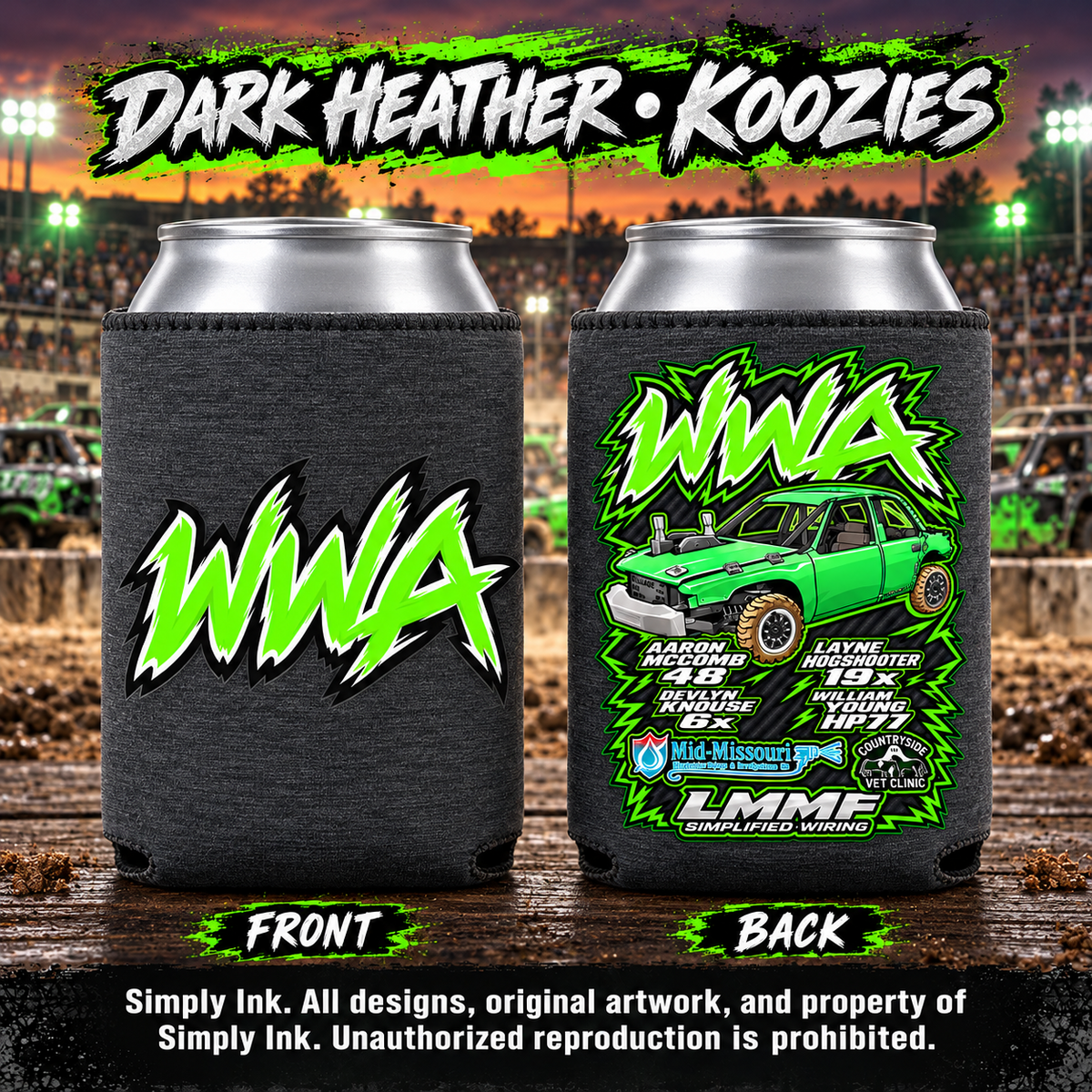 Team WWA Koozie – Dark Heather