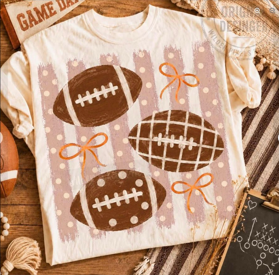 Football and Bows Tee