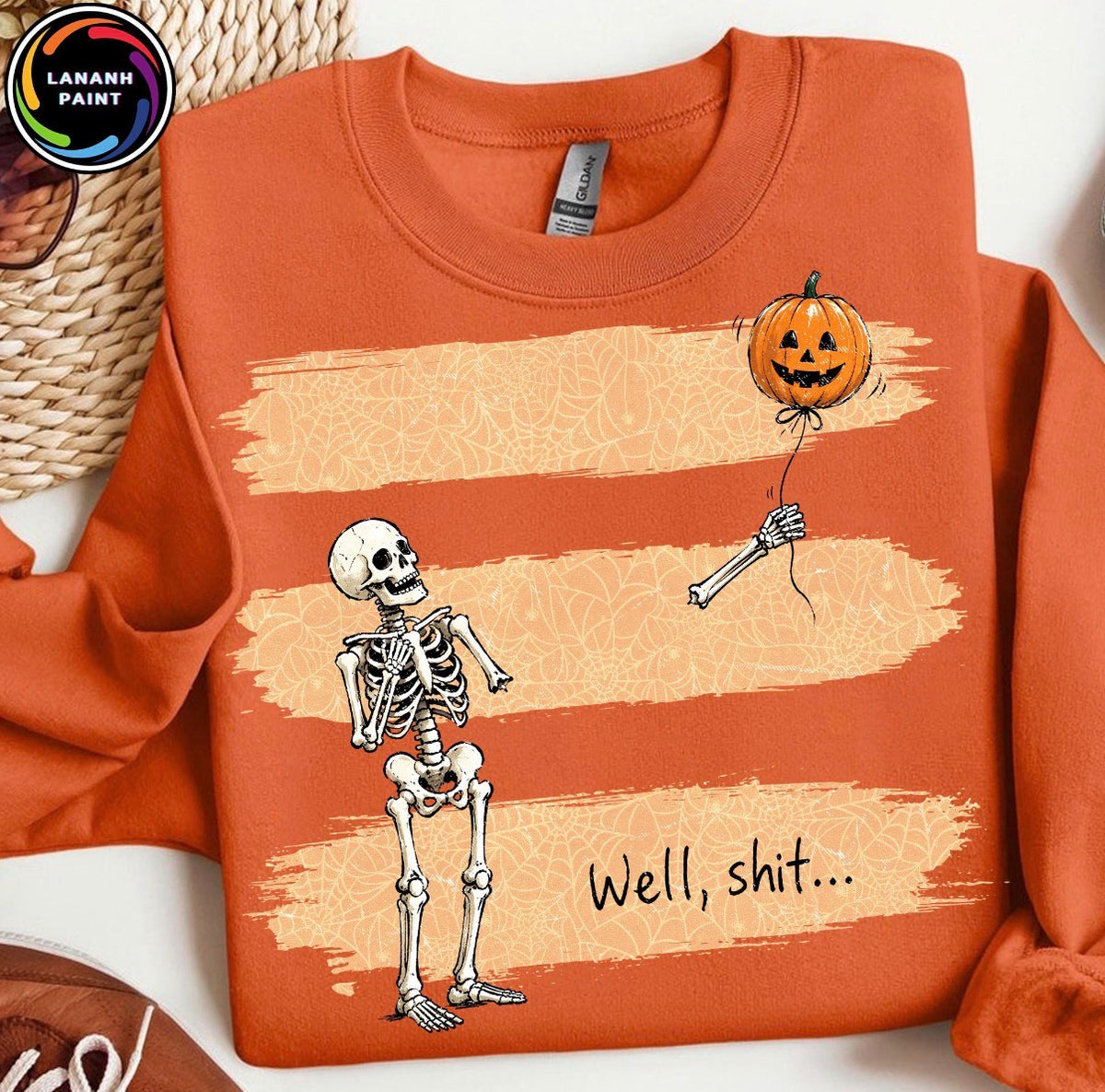 Well, Sh*t Skeleton Pumpkin Tee