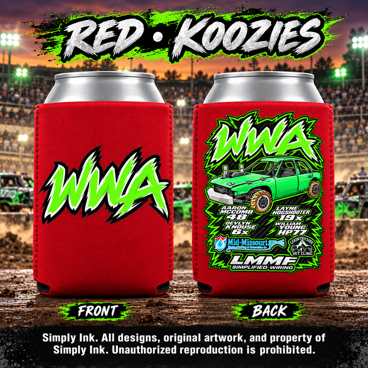 Team WWA Koozie – Red