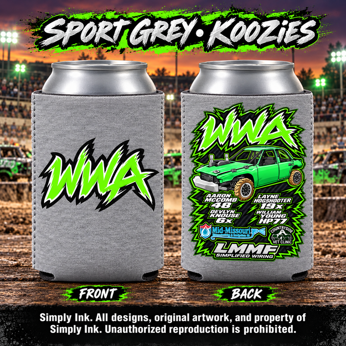 Team WWA Koozie – Sport Grey