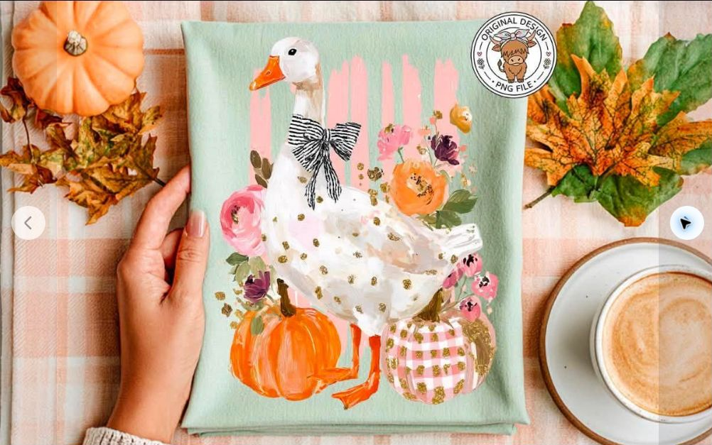 Autumn Goose & Pumpkins