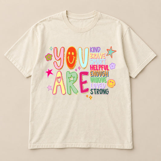 You Are Kind Tee | Comfort Colors on a real Comfort Colors shirt
