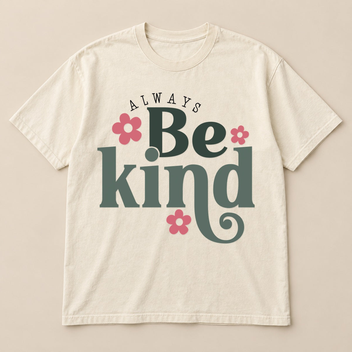Always Be Kind Retro Tee | Comfort Colors on a real Comfort Colors shirt
