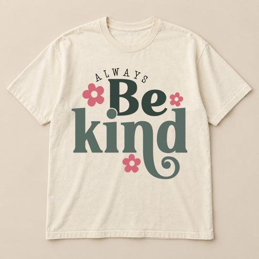 Always Be Kind Retro Tee | Comfort Colors on a real Comfort Colors shirt