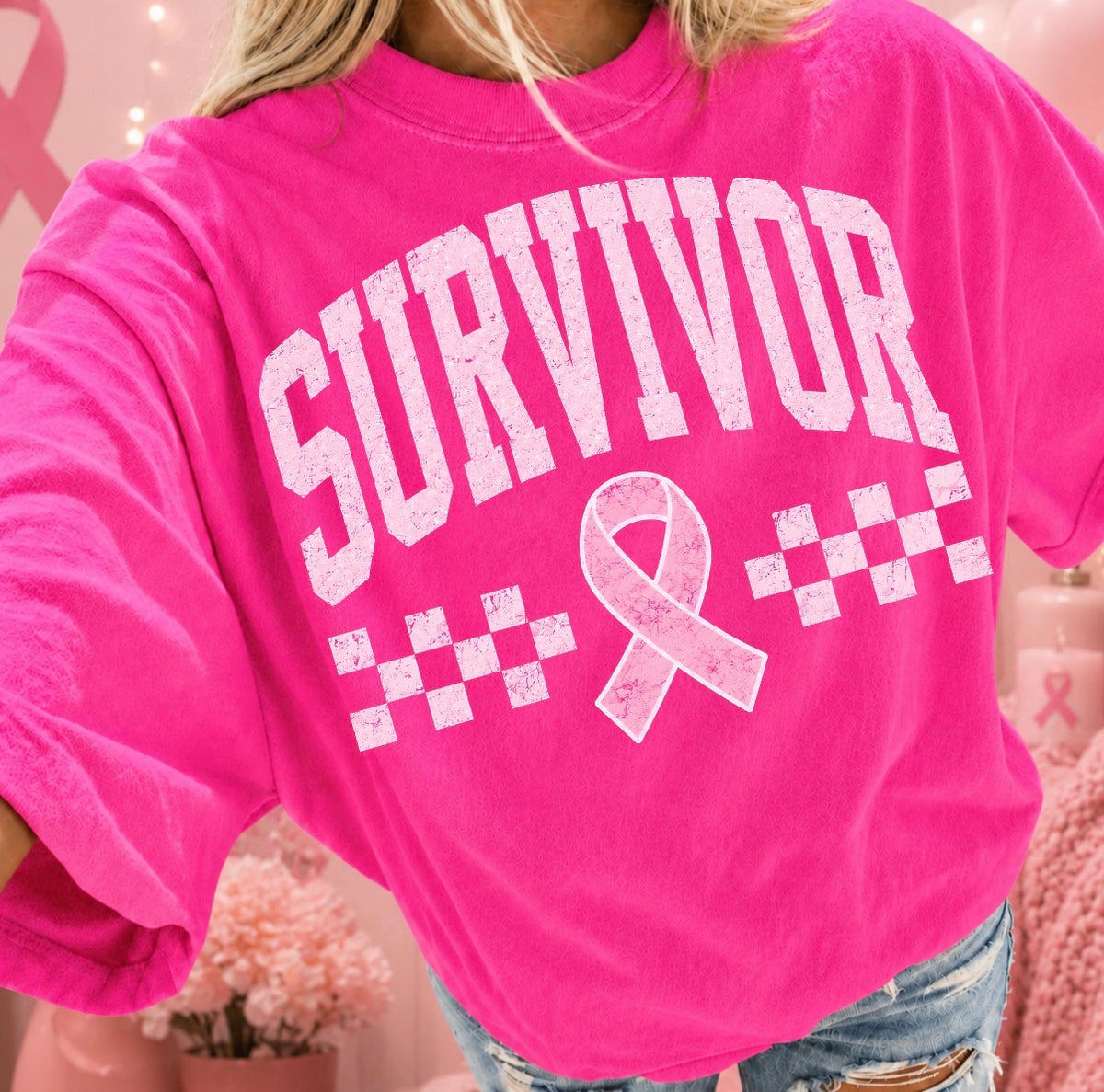 Survivor Checkered Ribbon