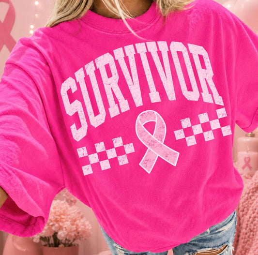 Survivor Checkered Ribbon