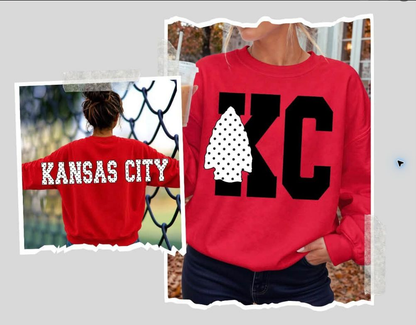 KC Christmas Trees Tee | Comfort Colors approved design mockup