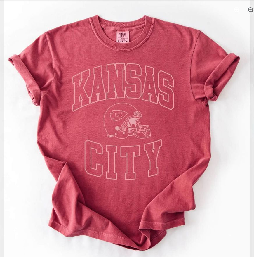 Tonal Kansas City Helmet Tee | Comfort Colors approved design mockup