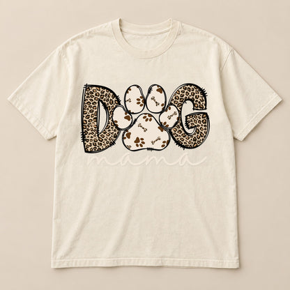 Leopard Dog Mama Tee | Comfort Colors on a real Comfort Colors shirt