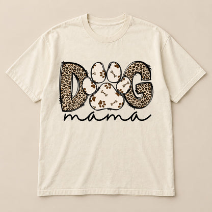 Leopard Dog Mama Tee | Comfort Colors on a real Comfort Colors shirt