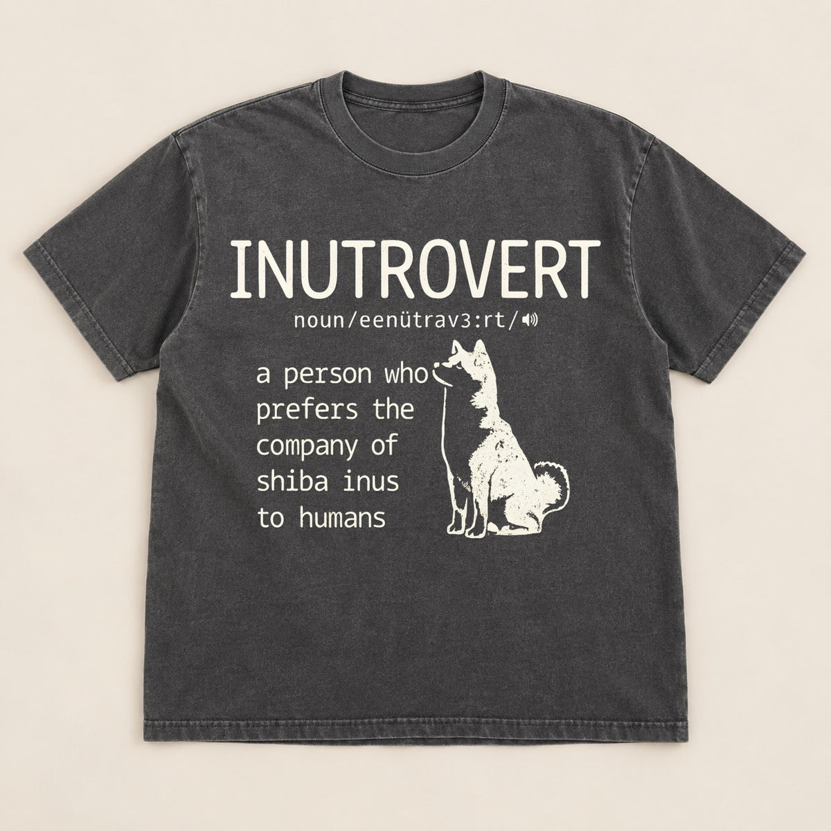 Inutrovert Dog Lover Tee | Comfort Colors on a real Comfort Colors shirt