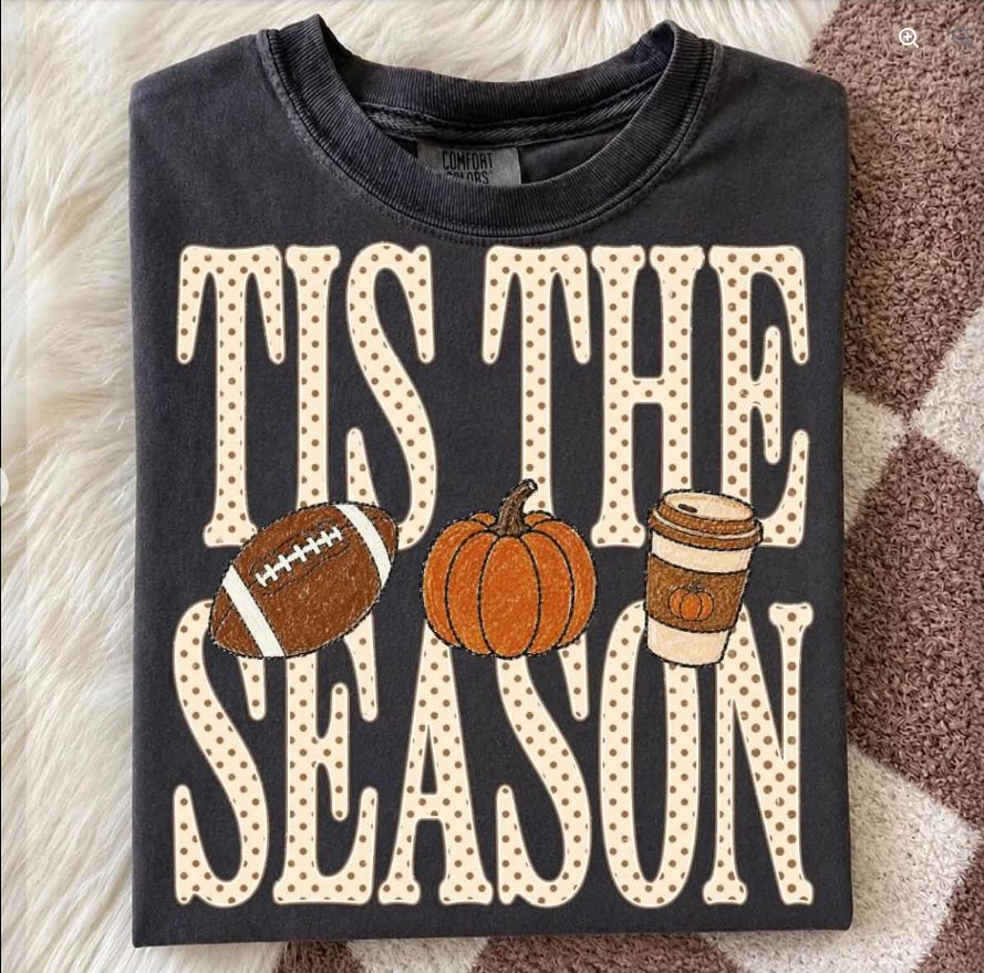 Tis the Season Football Tee | Comfort Colors approved design mockup