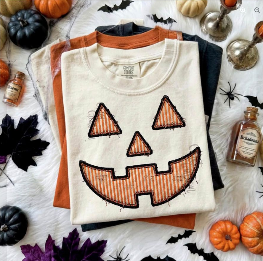 Jack-o'-Lantern Face Tee | Comfort Colors approved design mockup