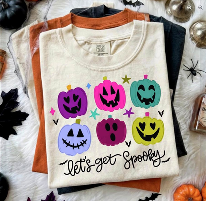 Let's Get Spooky Tee | Comfort Colors approved design mockup