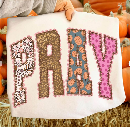 Patchwork Pray Tee | Comfort Colors approved design mockup