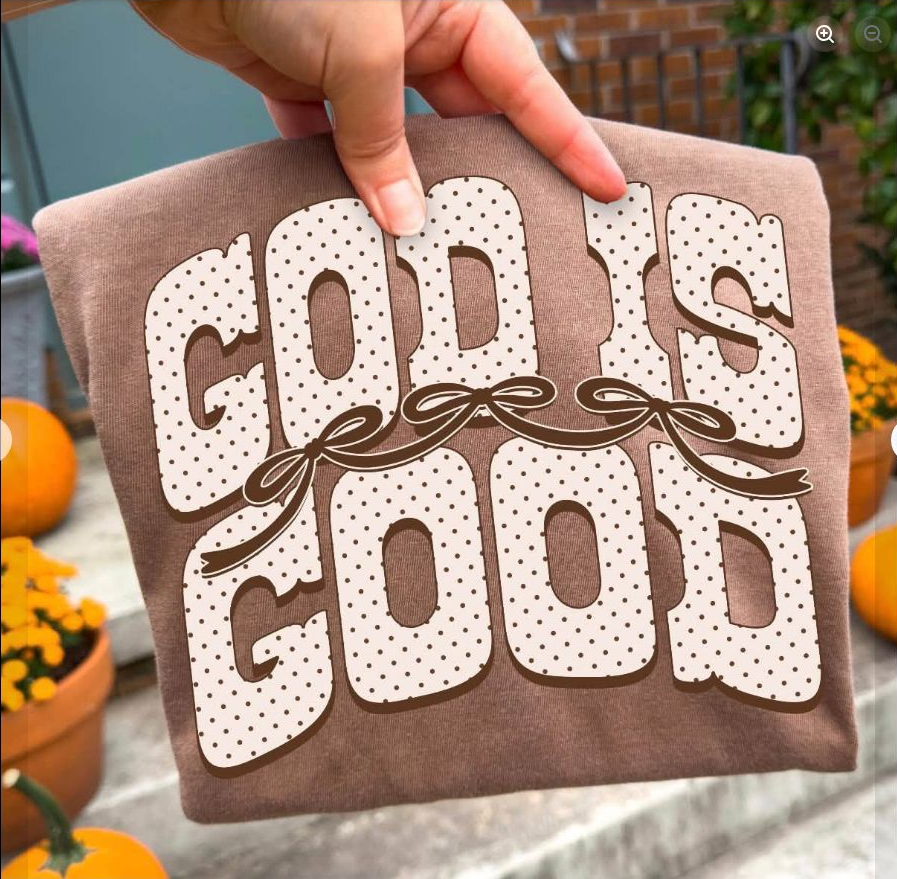 God Is Good Leopard Tee | Comfort Colors approved design mockup