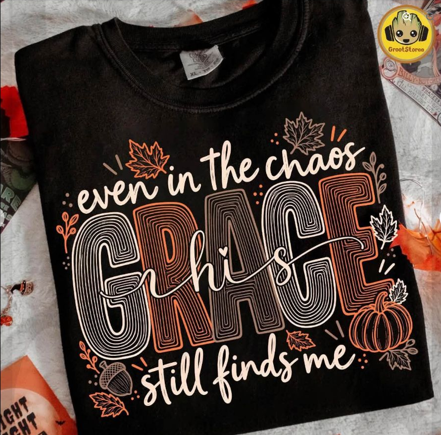 Grace in the Chaos Tee | Comfort Colors approved design mockup
