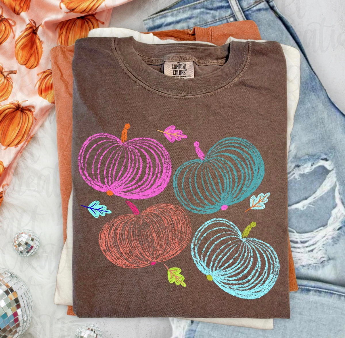 Colorful Sketch Pumpkins