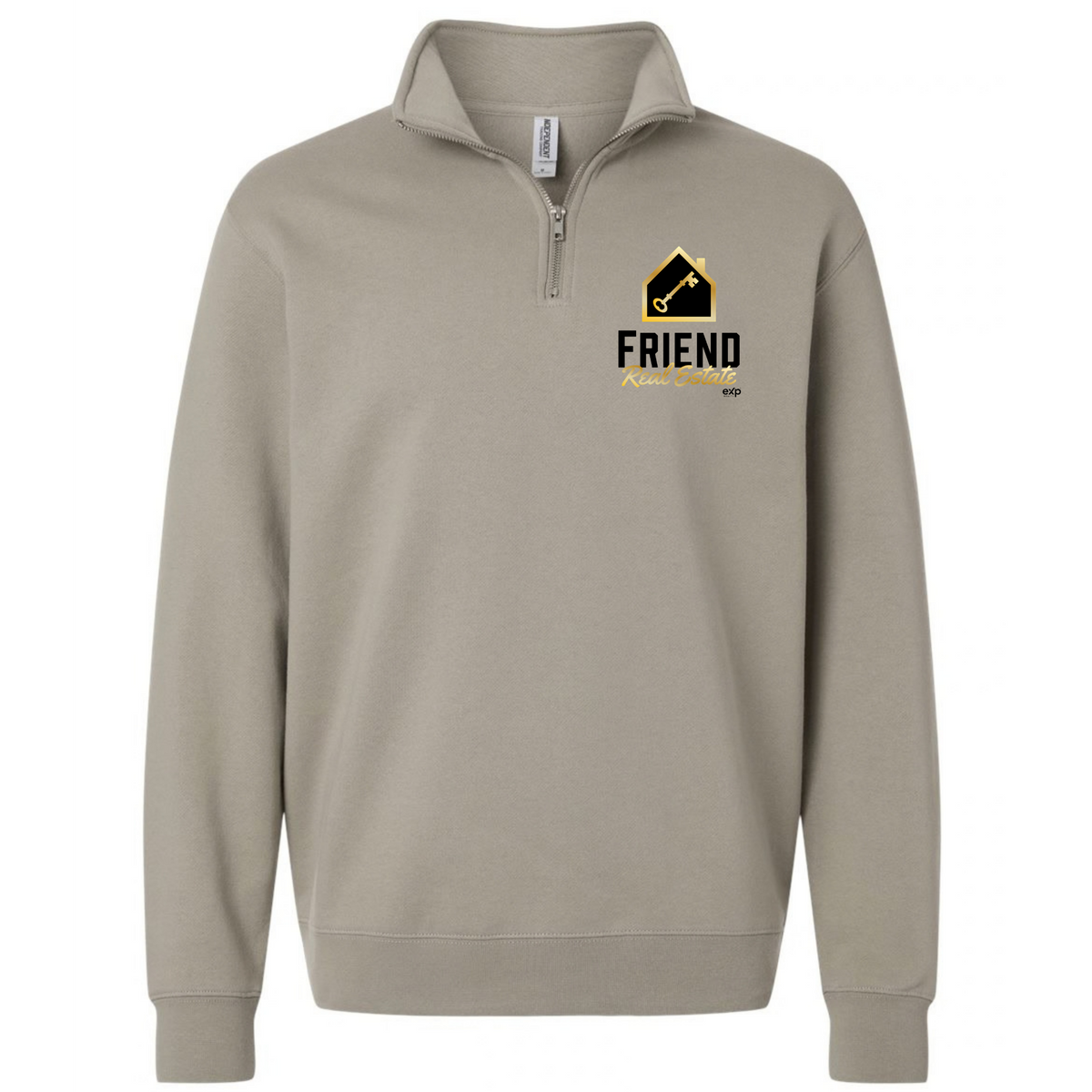 Friend Real Estate Independent quarter-zip in Cement