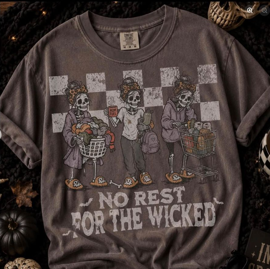 No Rest for the Wicked Tee | Comfort Colors approved design mockup