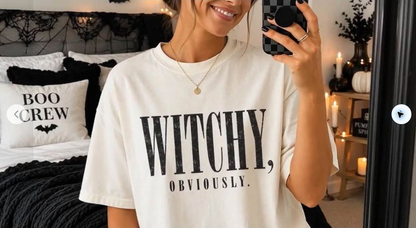Witchy Obviously Tee | Comfort Colors approved design mockup