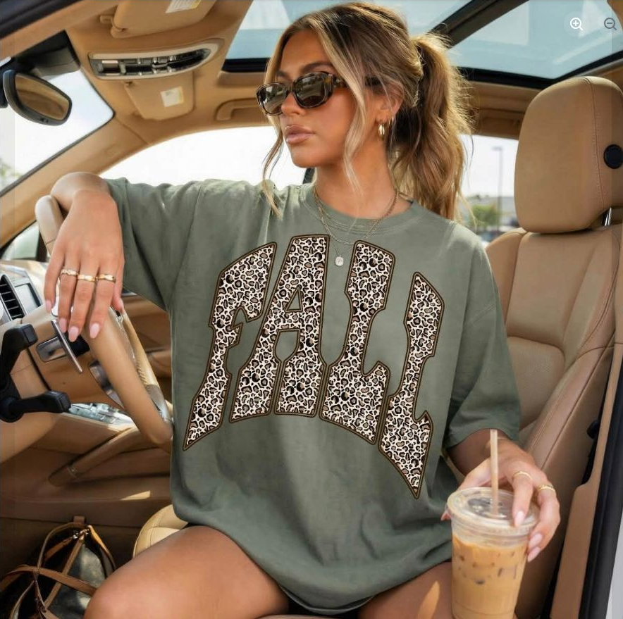 Fall Leopard Tee | Comfort Colors approved design mockup