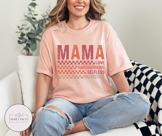 Motherhood Mama Tee | Comfort Colors shown on a real Comfort Colors shirt