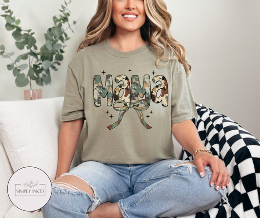 Western Cowgirl Mama Tee | Comfort Colors shown on a real Comfort Colors shirt