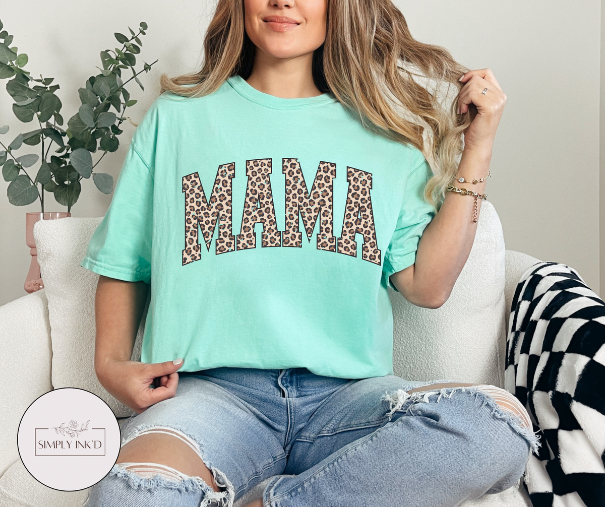 Checkered Mama Tee | Comfort Colors shown on a real Comfort Colors shirt