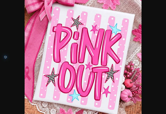 Pink Out Stripes & Stars Tee – White mockup