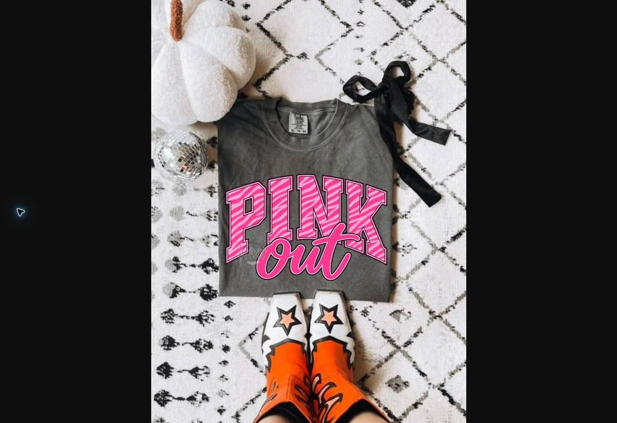 Bulldogs Pink Out Football Tee – Charcoal mockup