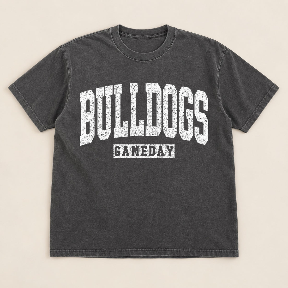 Bulldogs Gameday Varsity Grunge Tee on a real Comfort Colors shirt