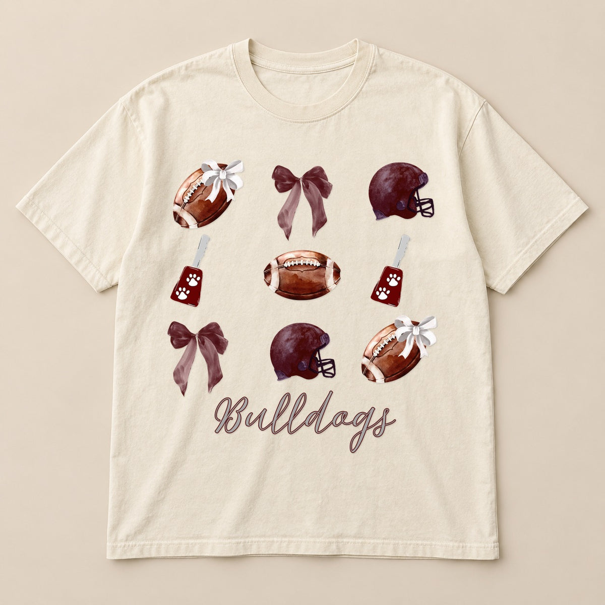 Bulldogs Sports Icons Tee on a real Comfort Colors shirt