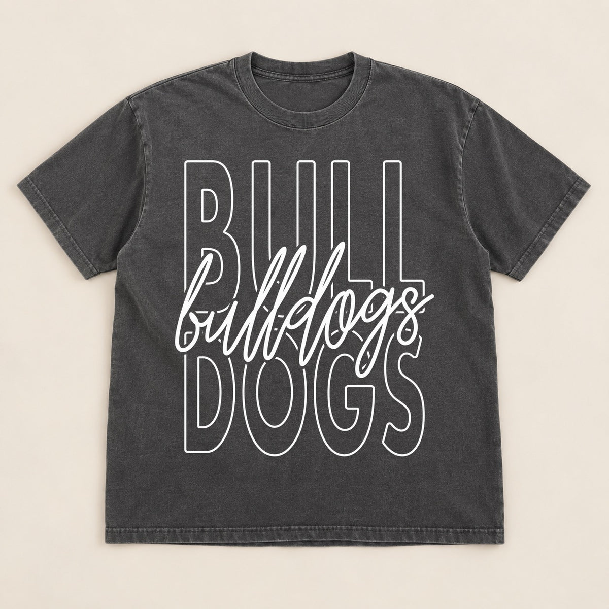 Lady Bulldogs Script Tee on a real Comfort Colors shirt
