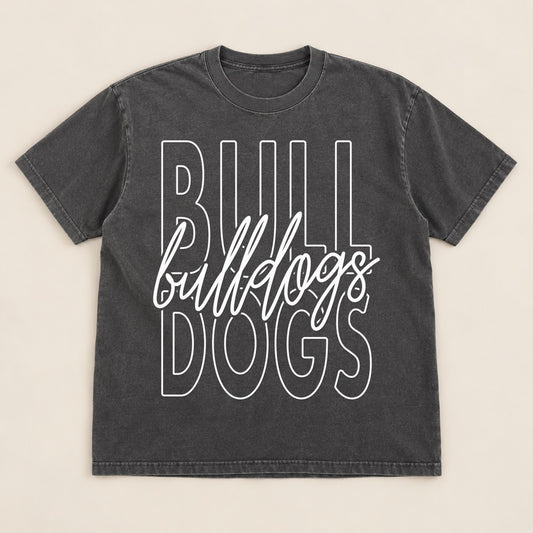 Lady Bulldogs Script Tee on a real Comfort Colors shirt